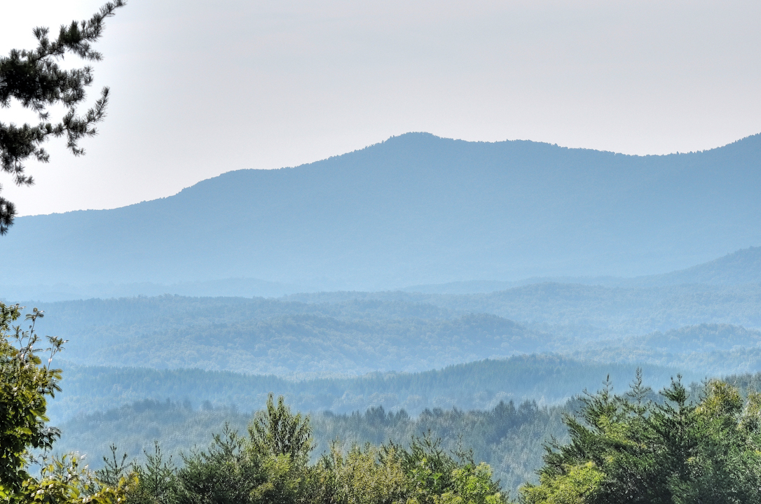 Where the Blue Ridge Yawns its greatness